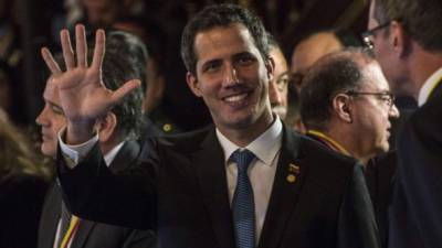 Guaidó participó este lunes en la reunión del Grupo de Lima en Bogotá para redoblar presión diplomática contra el Gobierno de Maduro./AFP.