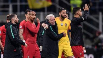 Los portugeses festejando el pase a la fase final de Liga Concacaf.