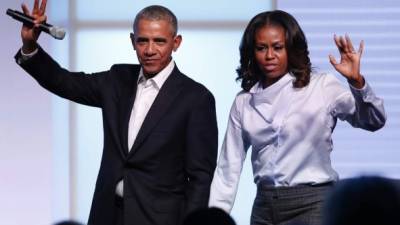 El expresidente de EEUU, Barack Obama y la ex primera dama, Michelle Obama. AFP/Archivo