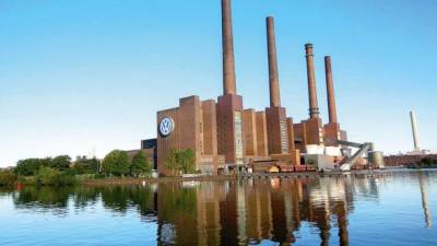 Planta eléctrica en la sede central de Volkswagen en Wolfsburgo.