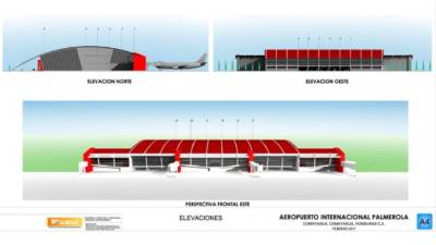 Este es uno de los diseños de lo que sería el aeropuerto de Palmerola.