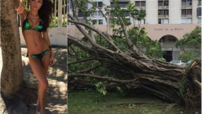 La modelo Lana Alexandra disfrutó de las playas de San Juan, Puerto Rico, a pesar de que el huracán Irma pegó con todo.