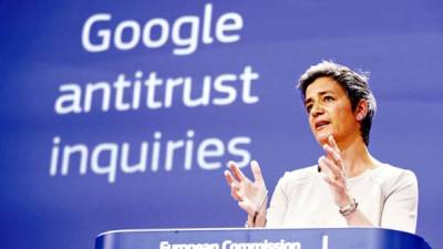 Margrethe Vestager, comisionada antimonopolio de la Unión Europea.