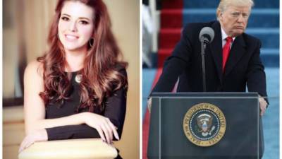 La actriz venezolana Alicia Machado y el mandatario estadounidense Donald Trump