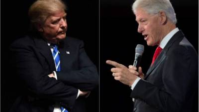 El magnate le responde a Bill Clinton por criticarlo en el Colegio Electoral. AFP.