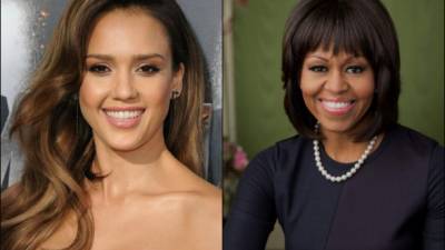 Jessica Alba y Michelle Obama.