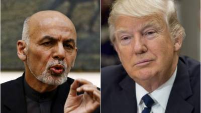 El presidente afgano, Ashraf Gani y el presidente de Estados Unidos, Donald Trump.