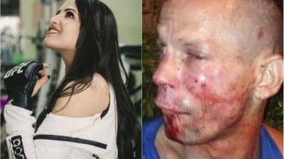 Polyana Viana se defendió del ladrón que la atacó y lo entregó a la policía.