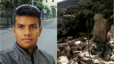 El hondureño Irvin Cubas se encontraba en Roma en el momento en que ocurrió el terremoto.