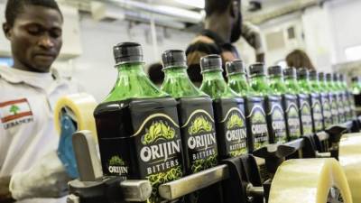 Una fábrica de Diageo en Accra, Ghana, produce Orijin Bitters.