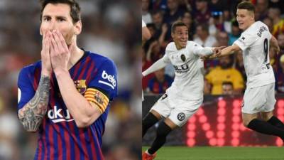 El Valencia ganó este sábado la octava Copa del Rey de su historia en el año de su centenario tras imponerse 2-1 al Barcelona. Mira el rostro de amargura de los jugadores del club catalán, Lionel Messi fue uno de los más afectados. Fotos EFE Y AFP.