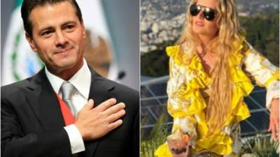 El expresidente mexicano, Enrique Peña Nieto y la modelo Tania Ruiz. Fotos: Instagram