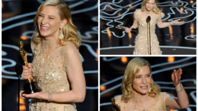 Cate Blanchett ganó a mejor actriz por 'Blue Jasmine' del director Woody Allen.