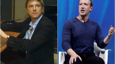 Chris Hughes, cofundador de la red social Facebook y su actual CEO, Mark Zuckerberg. Fotos: EFE/AFP