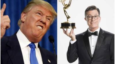 Donald Trump y Stephen Colbert