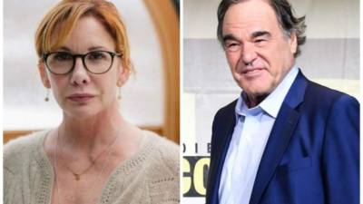 Melissa Gilbert y Oliver Stone