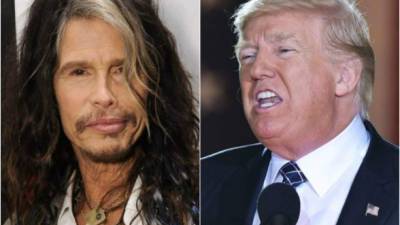 El líder de Aerosmith, Steven Tyler y el presidente de EEUU, Donald Trump.