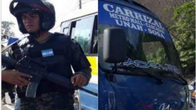 Agentes de la Policía Militar del Orden Público llegaron a la escena para custidiarla.