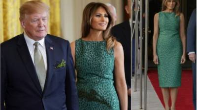 Melania Trump lo hizo de nuevo. La primera dama estadounidense volvió a acapar la atención en un evento ofical de la Casa Blanca para conmemorar el Día de San Patricio.