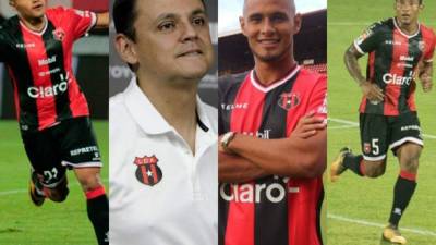 Roger Rojas, Alex López y Luis Garrido fueron llevados por el presidente Fernando Ocampo al Alajuelense.