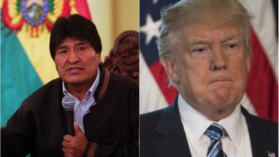 El presidente de Bolivia, Evo Morales y el presidente de Estados Unidos, Donald Trump.
