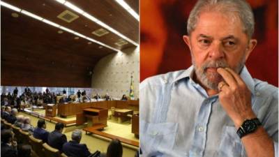 Vista general de la sesión de la Corte Suprema de Brasil en la que se juzga el recurso de hábeas corpus interpuesto por el expresidente Luiz Inacio Lula da Silva. EFE