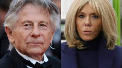 El cineasta francopolaco Roman Polanski y la primera dama de Francia Brigitte Macron. Foto: AFP