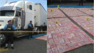 La Policía de Nicaragua decomisó una tonelada de droga. Fotos: redes