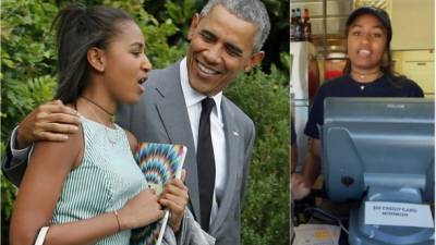 Sasha es la hija menor del presidente Obama.