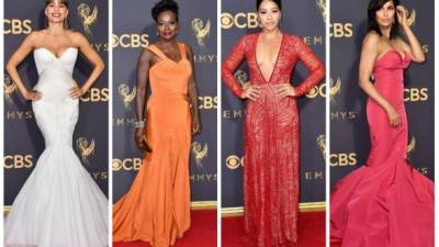 Las reconocidas estrellas de la televisión estadounidense, entre ellas Sofía Vergara y Viola Davis, posaron en la alfombra roja de los Emmy Awards, que están celebrando su 69° edición de los Emmy. Los escotes y la elegancia se combinaron para dar belleza a la ceremonia.