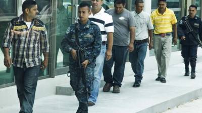 Los imputados comparecieron ayer al Palacio Judicial sampedrano.