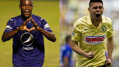 Rubilio Castillo y Oribe Peralta, goleadores del Motagua y América.