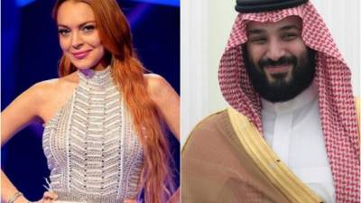 Lindsay Lohan y el príncipe heredero de Arabia Saudí. Foto: Instagram/AFP