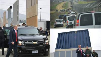 Donald Trump llegó hoy por primera vez a California en una polémica visita con el principal objetivo de inspeccionar los prototipos ya construidos del controvertido muro que pretende levantar en la frontera con México.