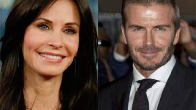 Courteney Cox y David Beckham.