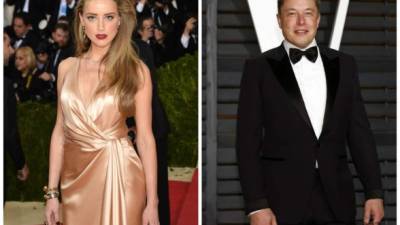 La sensual actriz amber Heard y el empresario millonario Elon Musk