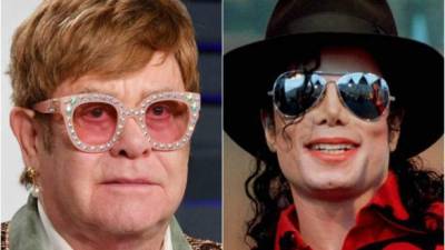 Elton John y Michael Jackson. Fotos: AFP
