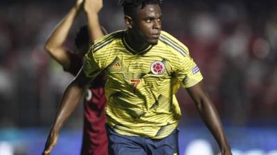 El delantero colombiano Duván Zapata fue la gran figura de Colombia ante Catar.