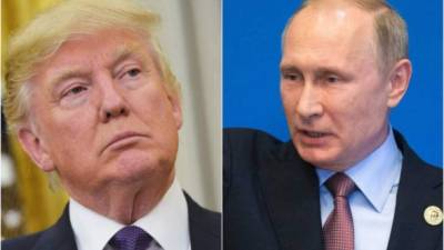 El presidente de Estados Unidos, Donald Trump y el ruso, Vladimir Putin.