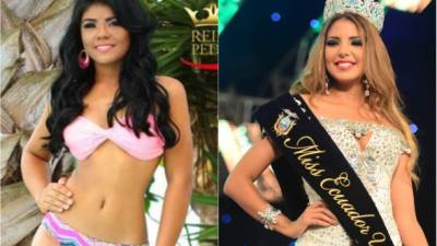 Miss Ecuador 2016, Connie Jimenez informó sobre la muerte de la belleza de Pedernales, Karla Espinoza (izquierda).