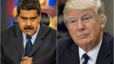 El presidente de Venezuela, Nicolás Maduro y su homólogo estadounidense, Donald Trump.