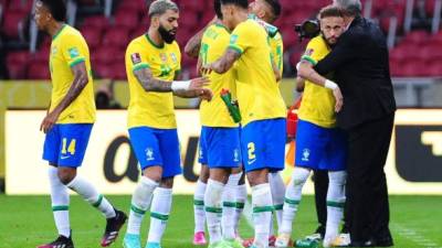 Los jugadores de la selección brasileña no están de acuerdo con disputar la Copa América. Foto EFE.