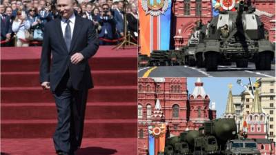 El presidente ruso, Vladímir Putin, presidió hoy en la plaza Roja de Moscú el tradicional desfile de la Victoria sobre la Alemania nazi, en el que las Fuerzas Armadas exhibieron por primera vez sus nuevas armas 'invencibles'.
