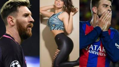 Mis Bum Bum le ha dedicado un par de fotos a Messi y Piqué.