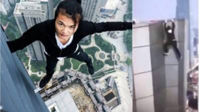 El joven chino murió tras caer de la azotea de un edificio de 62 pisos donde realizaba acrobacias para ganar un concurso.