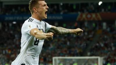 Kroos fue el héroe de Alemania al darle la victoria en el último segundo. FOTO AFP