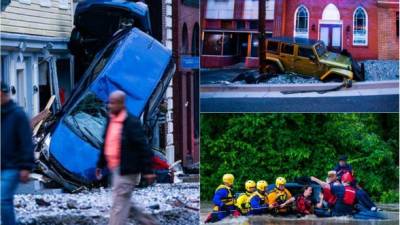 Una fuerte tormenta inundó en menos de dos horas Ellicott City, en Maryland, dejando al menos un desaparecido y cuantiosos daños materiales, según informaron hoy las autoridades locales.