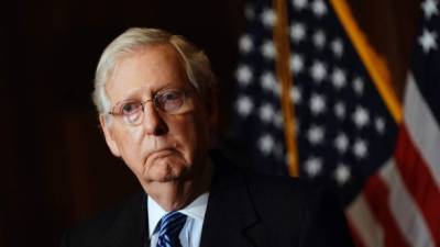 Mitch McConnell es el líder de la mayoría republicana en el Senado de EEUU.//AFP.