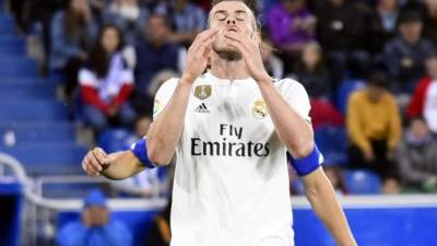 Gareth Bale se lamenta tras una ocasión perdida contra el Alavés. Foto EFE