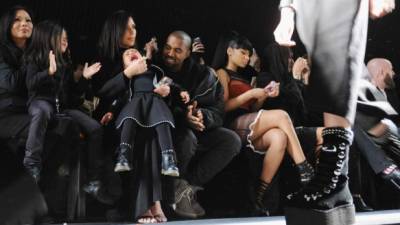 Kim Kardashian, Kanye West, la pequeña North West y la cantante Nicky Minaj.